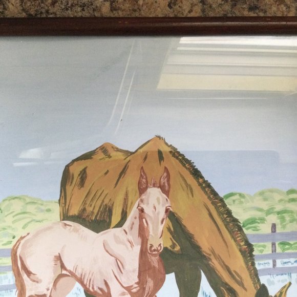 Original Acrylic paintings on paper camels framed small wall hanging - Picture 2 of 6